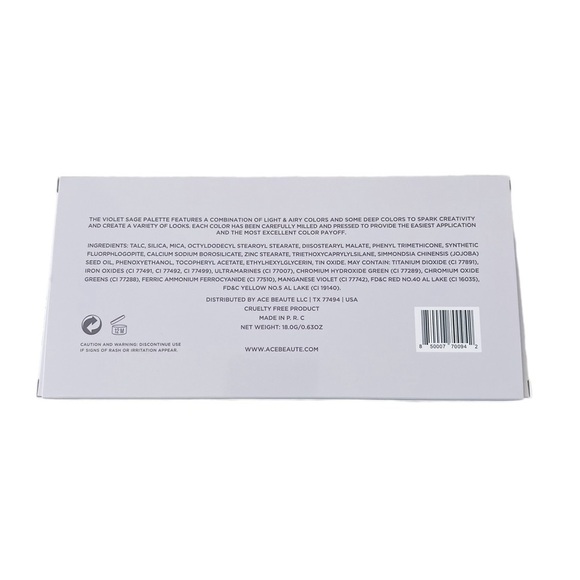 ACE BEAUTE Violet Sage Eyeshadow Palette NEW - Picture 3 of 3